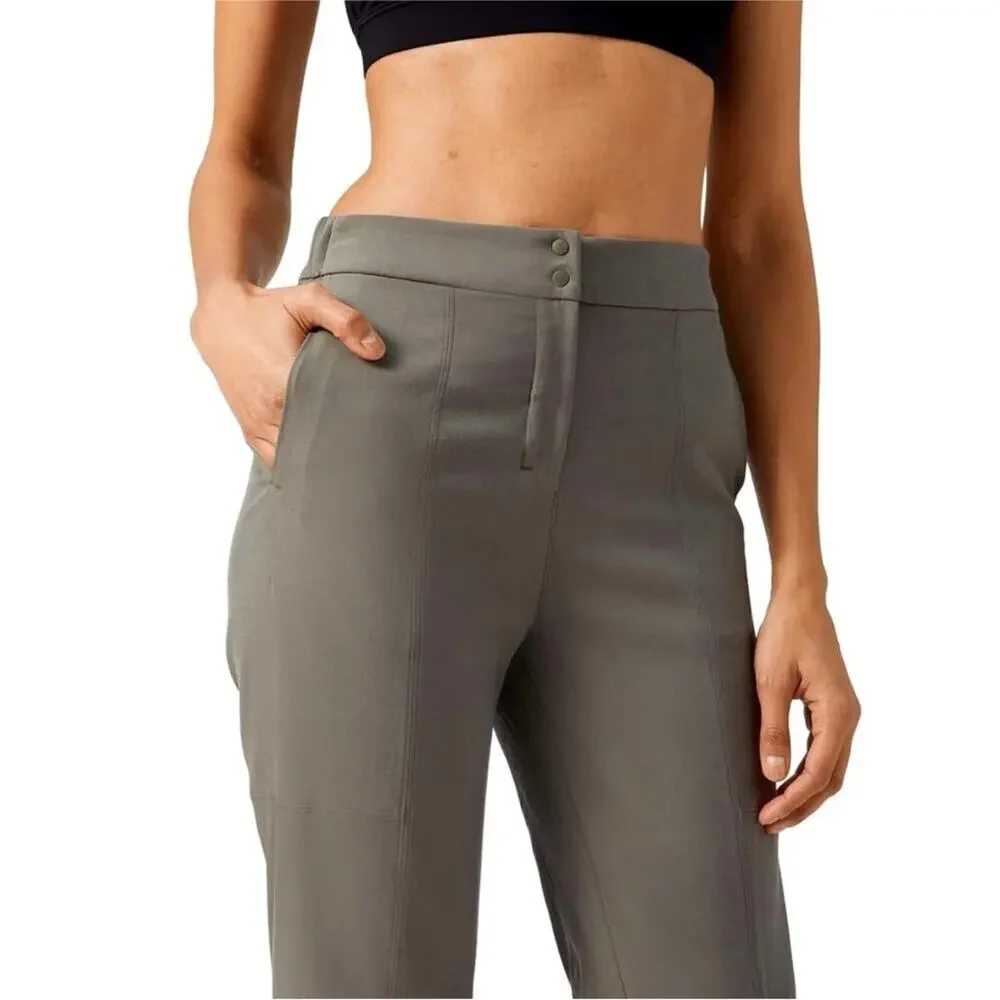 Lululemon Dynamic Days Gray Sage Cupro Modal Athleisure Trouser Pants size 6